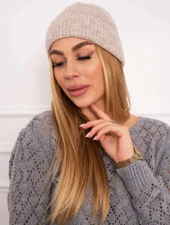 Tenká čiapka Oliwia K252 svetlo béžová
