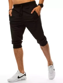 Pánske čierne teplákové šortky FashionStreet SX1534