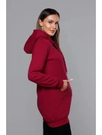 Dámska klokanie mikina vo vínovej bordovej farbe (YS10003-21)