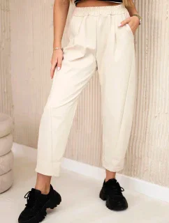 Nohavice s vreckami Summer Punto light beige