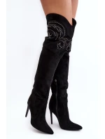 Damskie Kozaki Za Kolano Na Szpilce Czarne Vessy Damskie Kozaki Za Kolano Na Szpilce Czarne Vessy