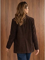 Dámska čokoládová kordová bunda FashionStreet PY0157 Dámska čokoládová kordová bunda FashionStreet PY0157