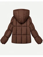 Dámska bunda typu puffer v čokoládovej farbe (B6061-14) Dámska bunda typu puffer v čokoládovej farbe (B6061-14)