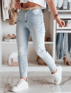 Dámske džínsové nohavice mom fit DEMILOVE blue FashionStreet UY2502