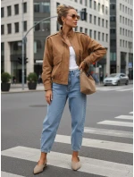 Dámska semišová bomber bunda FashionStreet TY5572 Dámska semišová bomber bunda FashionStreet TY5572