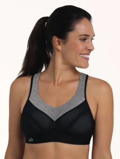 PanAlp vlnená športová podprsenka 5555 black/melange - Active