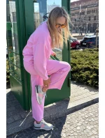 Zamszowe Sneakersy Damskie Big Star RR274243 HI-POLY SYSTEM Szaro-Różowe