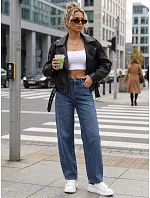 Dámske džínsy s voľným strihom „baggy fit“, modré, FashionStreet UY3096 Dámske džínsy s voľným strihom „baggy fit“, modré, FashionStreet UY3096