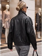 Dámska čierna bunda FashionStreet TY5960 Dámska čierna bunda FashionStreet TY5960
