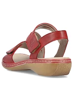 Pohodlné kožené sandále Rieker W RKR685 red
