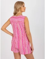 Blúzka D73771R11115A biela a ružová