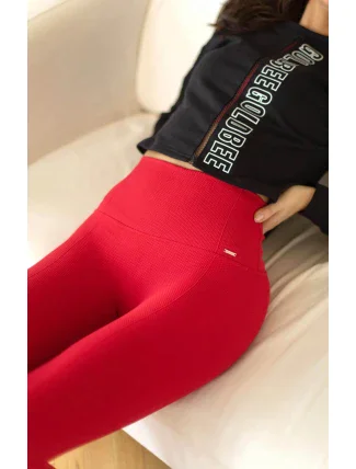 Dámske legíny Seamless Balance Ski Patrol červené - GoldBee