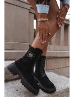Botki Wokrery Damskie Z Ozdobnym Elementem Ocieplane Czarne Kalindra Botki Wokrery Damskie Z Ozdobnym Elementem Ocieplane Czarne Kalindra