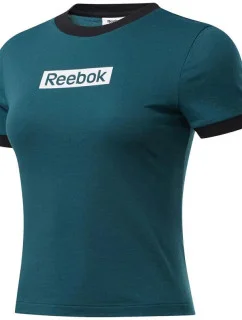 Dámske krátke tričko FK6679 tmavo zelené - Reebok