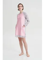 Dámska nočná košeľa s dlhým rukávom 19166 Pink - Vamp