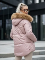 Dámska prešívaná zimná bunda SPARKLE pink FashionStreet TY5526 Dámska prešívaná zimná bunda SPARKLE pink FashionStreet TY5526