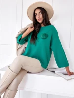 Dámsky oversize sveter GAIA green FashionStreet MY2008 Dámsky oversize sveter GAIA green FashionStreet MY2008