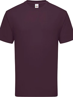 Fruit of the Loom Iconic 195 T Pánske tričko z hrubého materiálu 16.1422 tmavá slivka