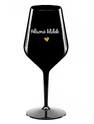 MOSTLY CLASSIC... - čierny nerozbitný pohár na víno 470 ml