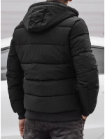 Pánska prešívaná zimná bunda s kapucňou čierna FashionStreet TX4841