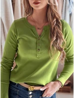 Dámske tričko s dlhým rukávom FELORIA limetkovo zelená FashionStreet RY2775 Dámske tričko s dlhým rukávom FELORIA limetkovo zelená FashionStreet RY2775