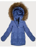 Púzdrová bunda s kapucňou modrá (KK60612) Púzdrová bunda s kapucňou modrá (KK60612)