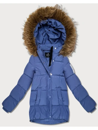 Púzdrová bunda s kapucňou modrá (KK60612) Púzdrová bunda s kapucňou modrá (KK60612)