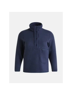 Mikina Peak Performance W Fleece Snap T Neck Blue