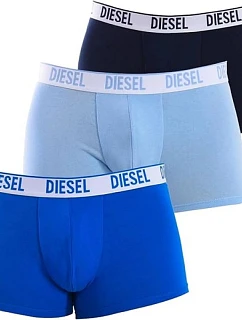 Diesel – pánske boxerky Shawn, 3 ks v balení, modré, módne, bavlnené