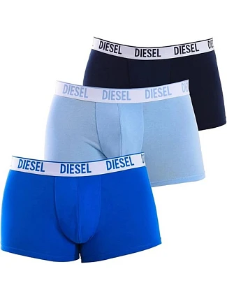 Diesel – pánske boxerky Shawn, 3 ks v balení, modré, módne, bavlnené