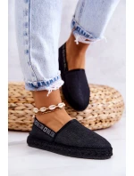 Materiałowe Espadryle Wsuwane Big Star JJ274878 Czarne