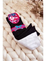 Młodzieżowe Wysokie Skarpetki Do Kolan 2-Pak Czarno-Białe