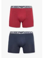 Pánske boxerky 2 pack 111912 2F720 61735 tm.modrá/vínová - Emporio Armani
