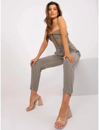 Dámske nohavice D73760M61869O Khaki - Sublevel