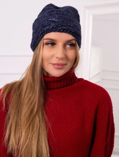 Fleecová čiapka Edyta K298 navy blue
