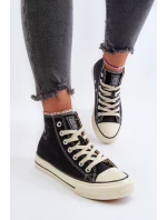 Trampki Damskie Wysokie Big Star NN274283 Czarne