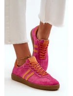 Zazoo N1068 Zamszowe Niskie Sneakersy Damskie Fuksja Zazoo N1068 Zamszowe Niskie Sneakersy Damskie Fuksja