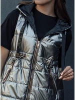 Dámska prešívaná vesta PIXIECODE tmavo šedá FashionStreet TY4437