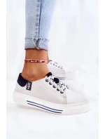 Damskie Trampki Memory Foam System Big Star KK276002 Białe