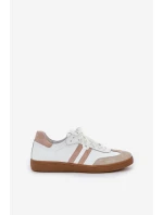 Zazoo N1068 Dámske kožené nízke tenisky Beige