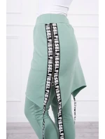 Nohavice/oblek s nápisom selfie tmavo mätový