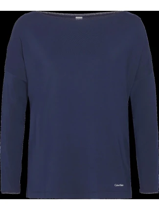 Dámske tričko na spanie QS6264E-2VZ tmavomodrá - Calvin Klein