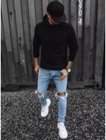 Pánska čierna mikina FashionStreet BX5473 Pánska čierna mikina FashionStreet BX5473