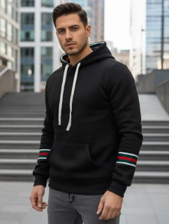 Pánska mikina s kapucňou čierna FashionStreet BX5940