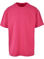 Build your Brand BY 102 Tričko oversize z hrubej bavlny 56.0102, farba hibiscus pink