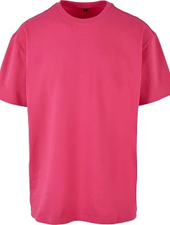 Build your Brand BY 102 Tričko oversize z hrubej bavlny 56.0102, farba hibiscus pink