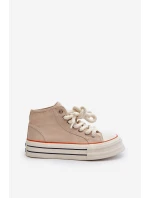 Trampki Damskie Na Platformie Beżowe Aineri Trampki Damskie Na Platformie Beżowe Aineri