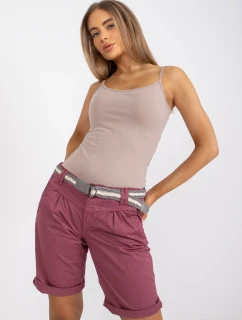 Šortky D63990Z63080Z tmavoružové