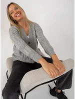 Dámsky sveter LC SW 8022 sivý