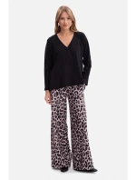 B302 Pletené nohavice s potlačou - model 1